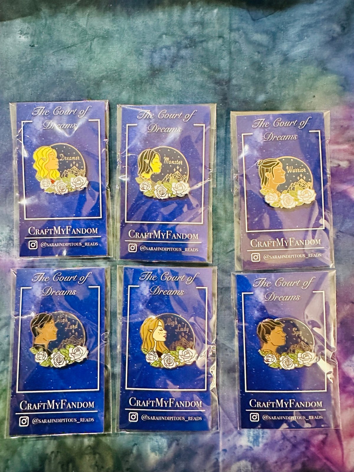 ACOTAR Court of Dreams Pin Set Sarah J Maas