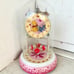 VTG Disney Winnie The Pooh & Eeyore Glass Dome Carousel Clock Colorful Floral