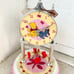 VTG Disney Winnie The Pooh & Eeyore Glass Dome Carousel Clock Colorful Floral