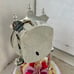VTG Disney Winnie The Pooh & Eeyore Glass Dome Carousel Clock Colorful Floral