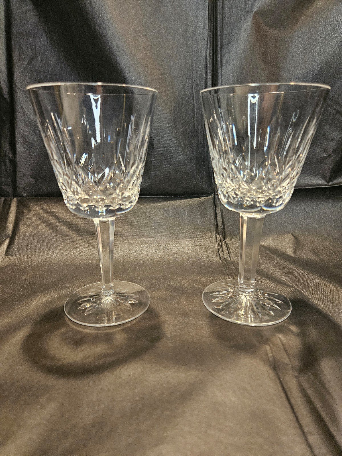 2-Waterford Crystal Lismore Vintage Claret Wine Glass