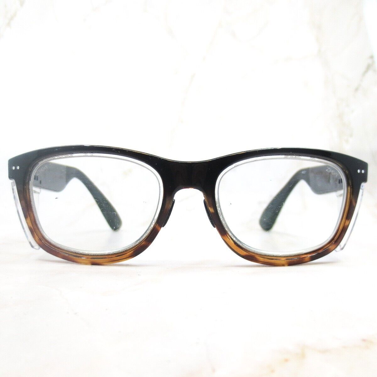 Gloss Demi Pentax Eyeglasses Frame Mens Black Tortoise Full Rim Square 55-17-137
