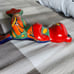 Talavera Frog Laying Back Cute Mexican Pottery Folk Wall Art Home Decor Handmade