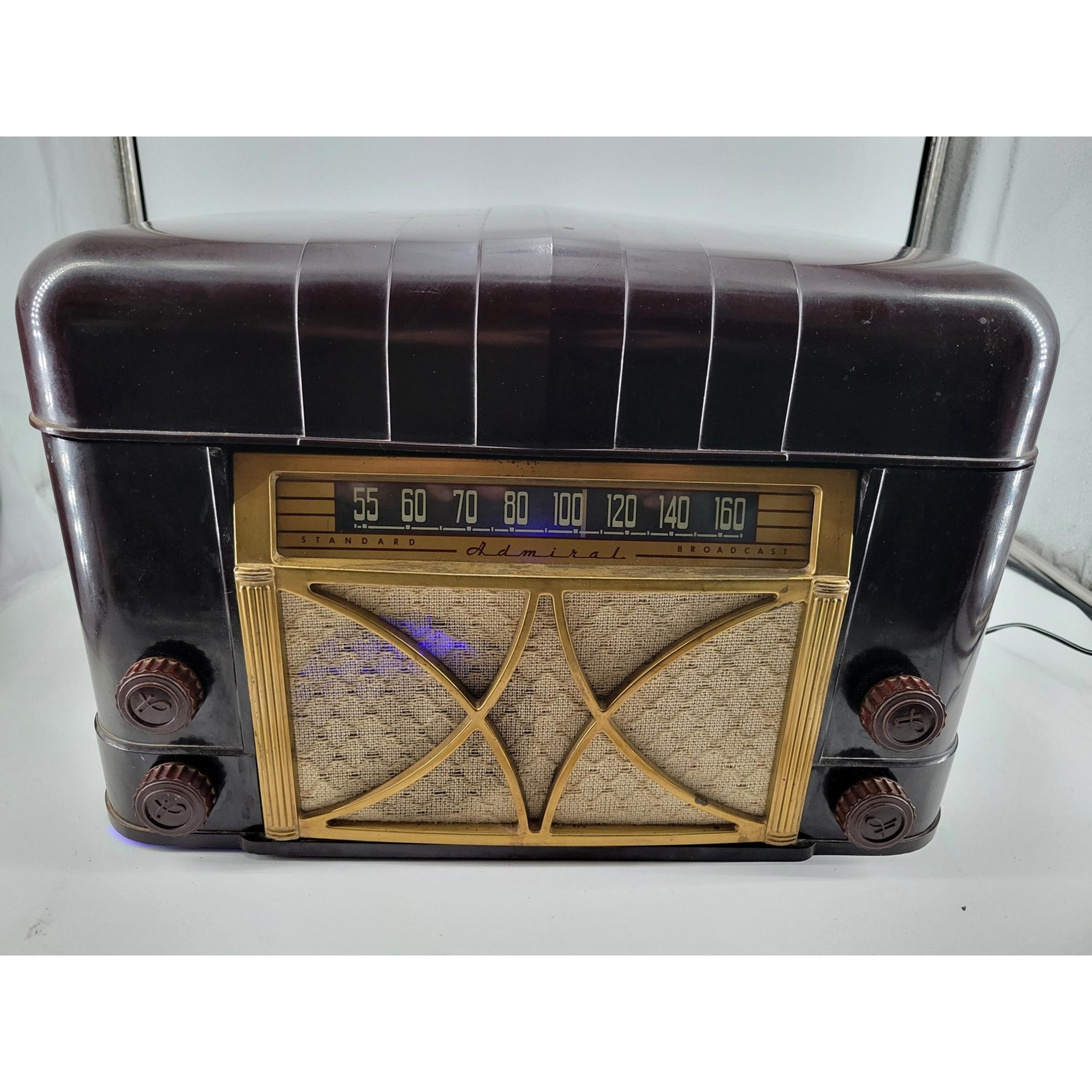 Admiral 7RT41N AM Radio and 78 Turntable Bakelite AUX Input-NOVELTY