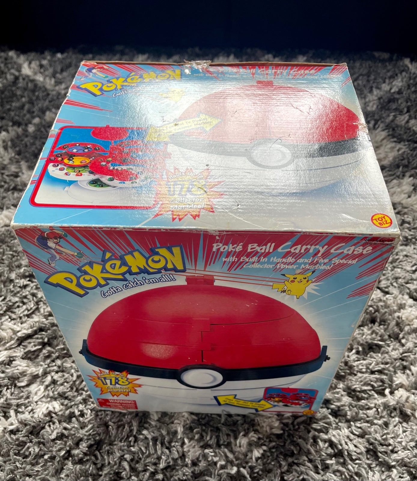 Vintage Pokeball Marble Carrying Case with Marbles