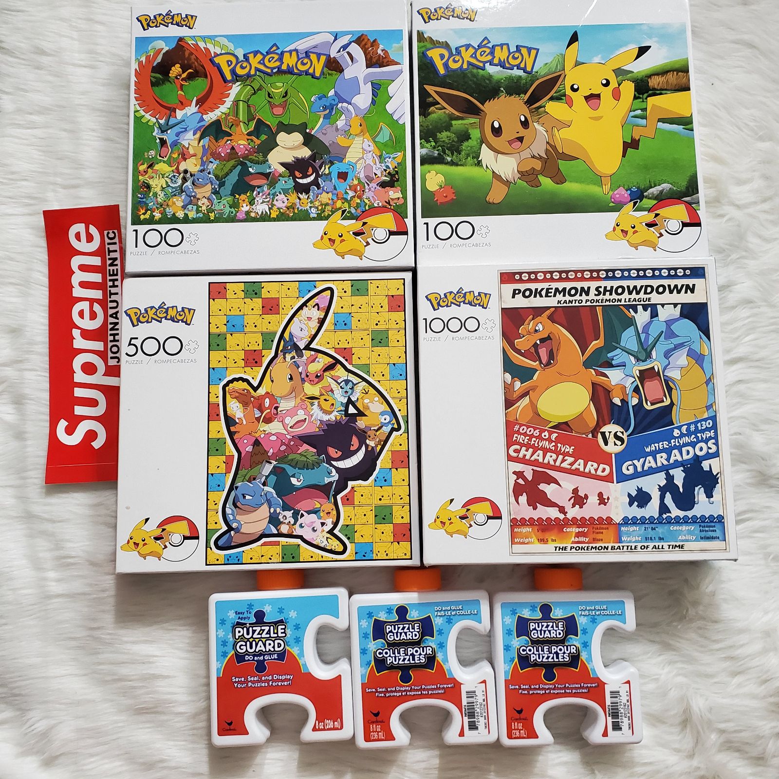 Lot of 4 Buffalo Pokemon +3 PUZZLE GUARD