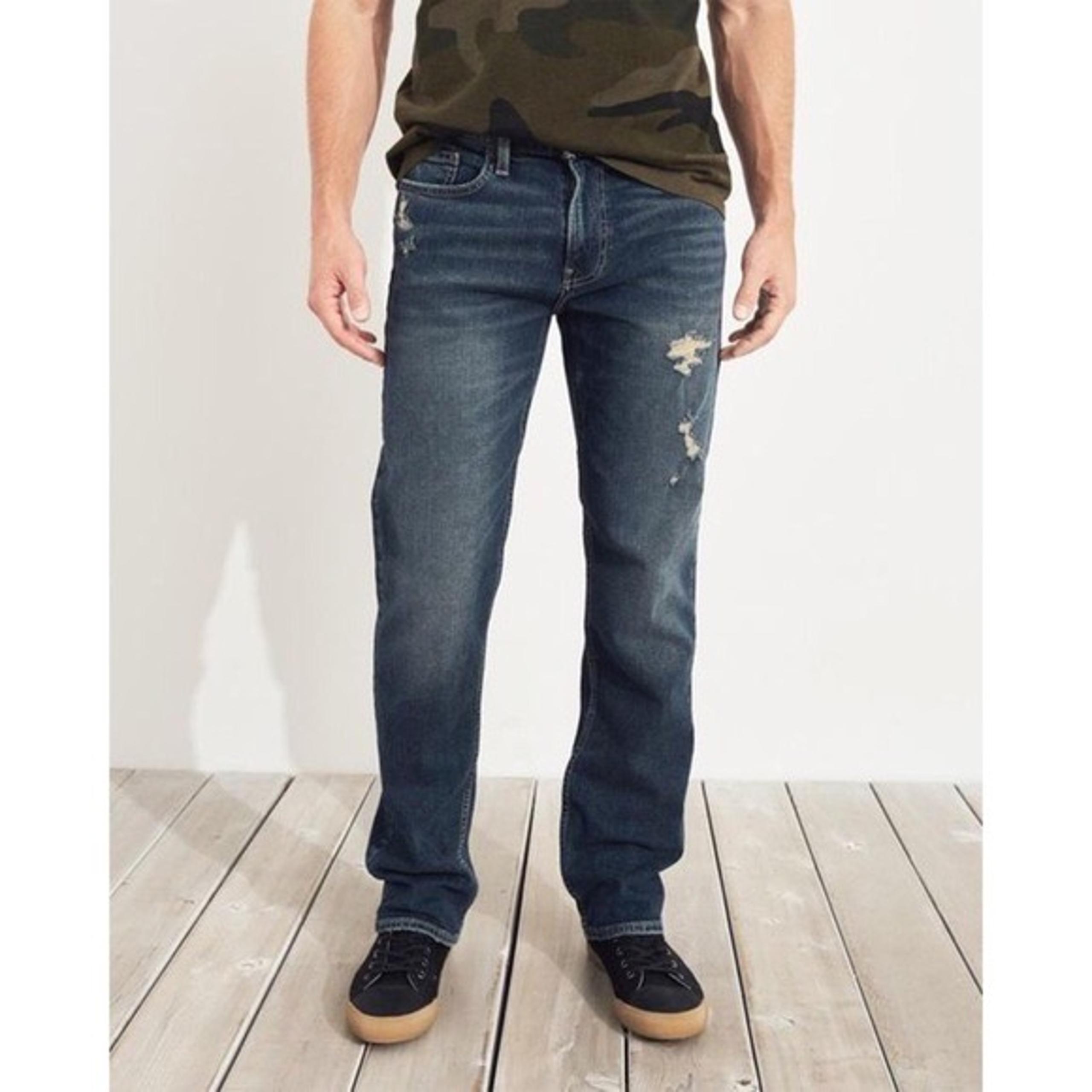 Hollister Co Ripped Medium Wash Boot Jeans