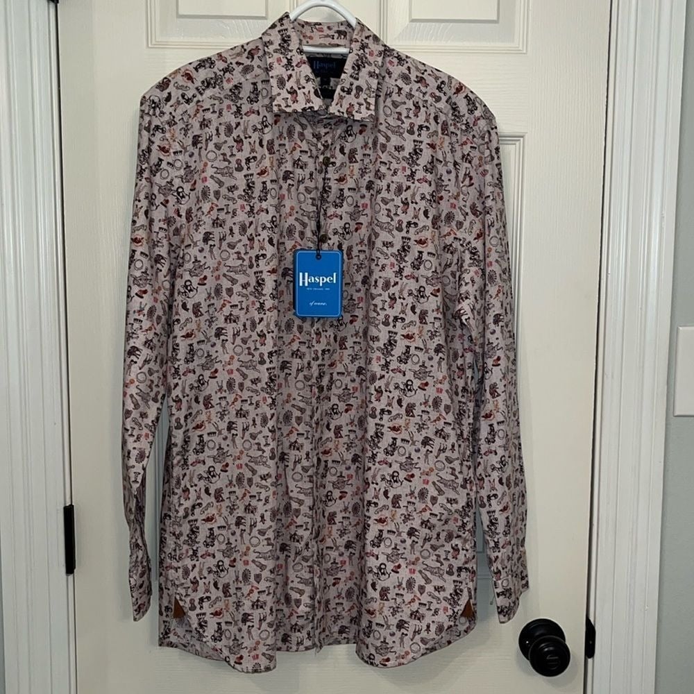 NWT Haspel New Orleans Long Sleeve Dress Shirt