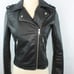 Atmosphere NY Dreamer Faux Leather Black Moto Jacket Size XS