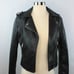 Atmosphere NY Dreamer Faux Leather Black Moto Jacket Size XS