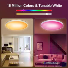 2700-6500K 30W 12 RGB+CCT WiFi+Ble+2.4G Smart Ceiling Light-M3SD
