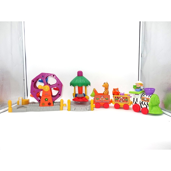 Fisher Price Little People Musical Ferris Wheel Rocket Airplane Ride Musical Tra