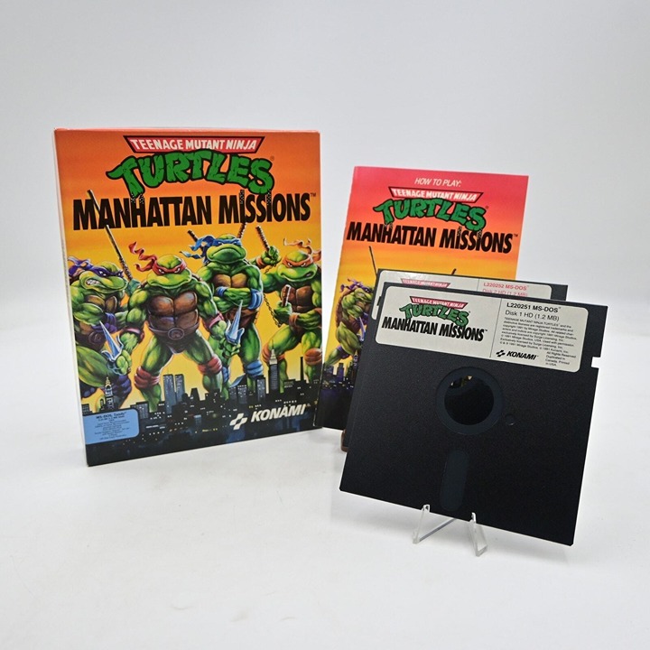 Vintage Konami Teenage Mutant Ninja Turtles Manhattan Missions PC Video Game