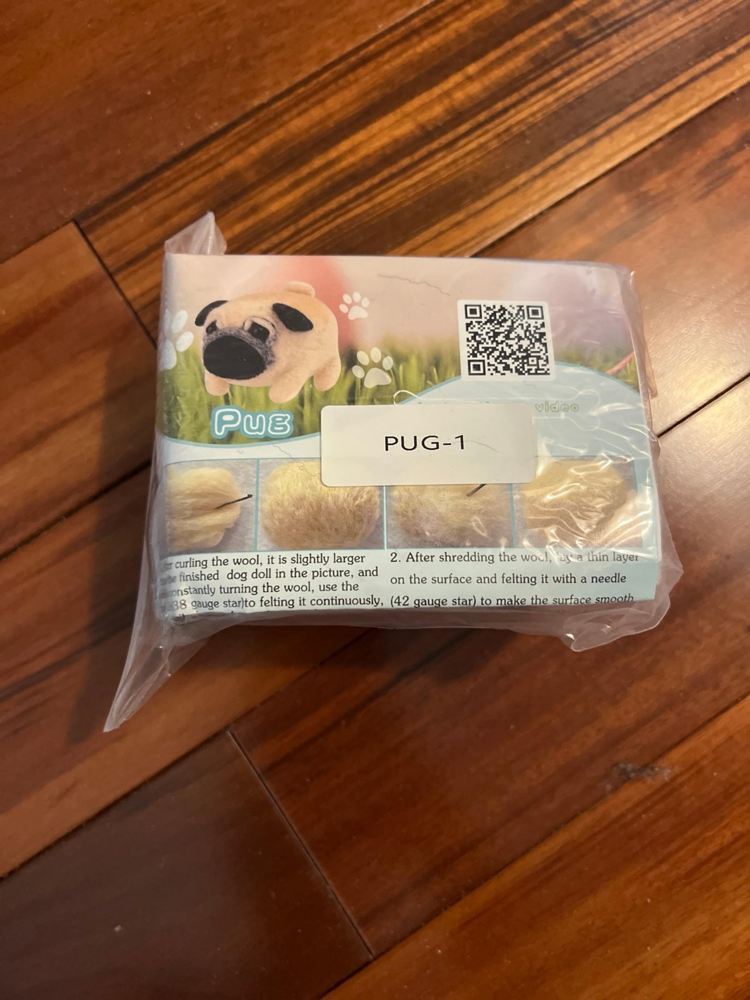Pug and dog felt