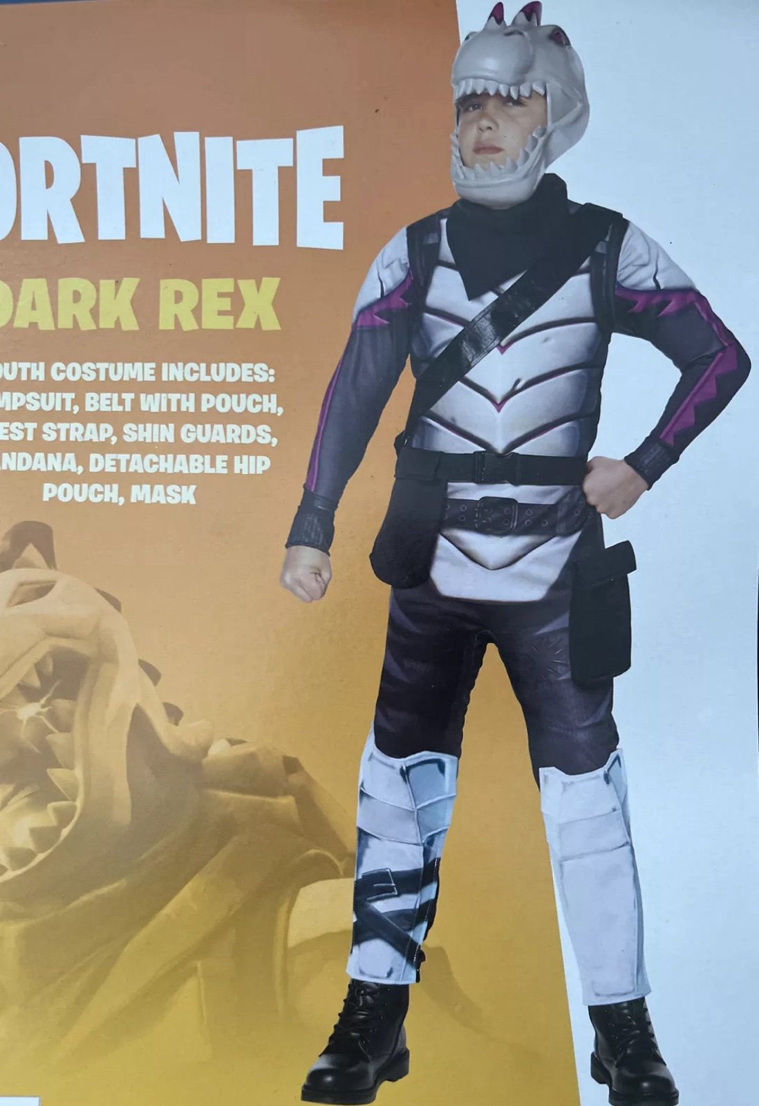 Dark Rex Child Boys Costume NEW Fortnite