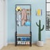 Industrial Coat Rack Shoe Bench