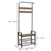 Industrial Coat Rack Shoe Bench