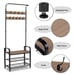 Industrial Coat Rack Shoe Bench