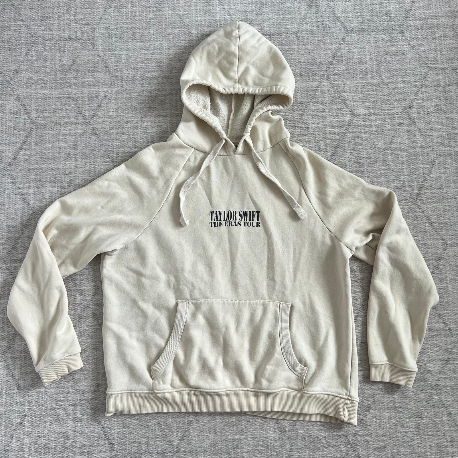 Taylor Swift The Eras Tour Adult Unisex Beige/Cream Casual Pullover Hoodie