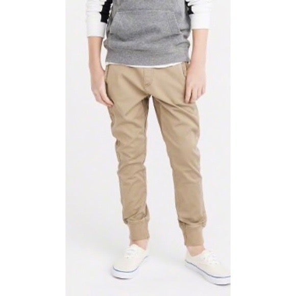 Abercrombie Kids Boys Khaki Jogger Pants