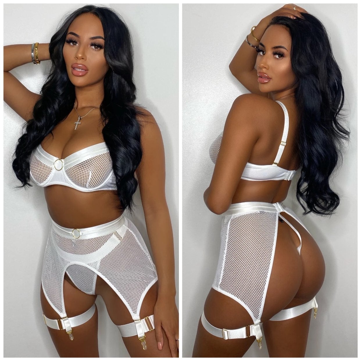 NEW sexy transparent skirt lingerie set