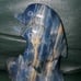 Detailed Quality Blue onyx dolphins carving w/ gift