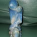 Detailed Quality Blue onyx dolphins carving w/ gift
