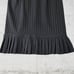 90s Vintage Black Pinstripe V Neck Bodycon Ruffle USA Made Dress Size Medium