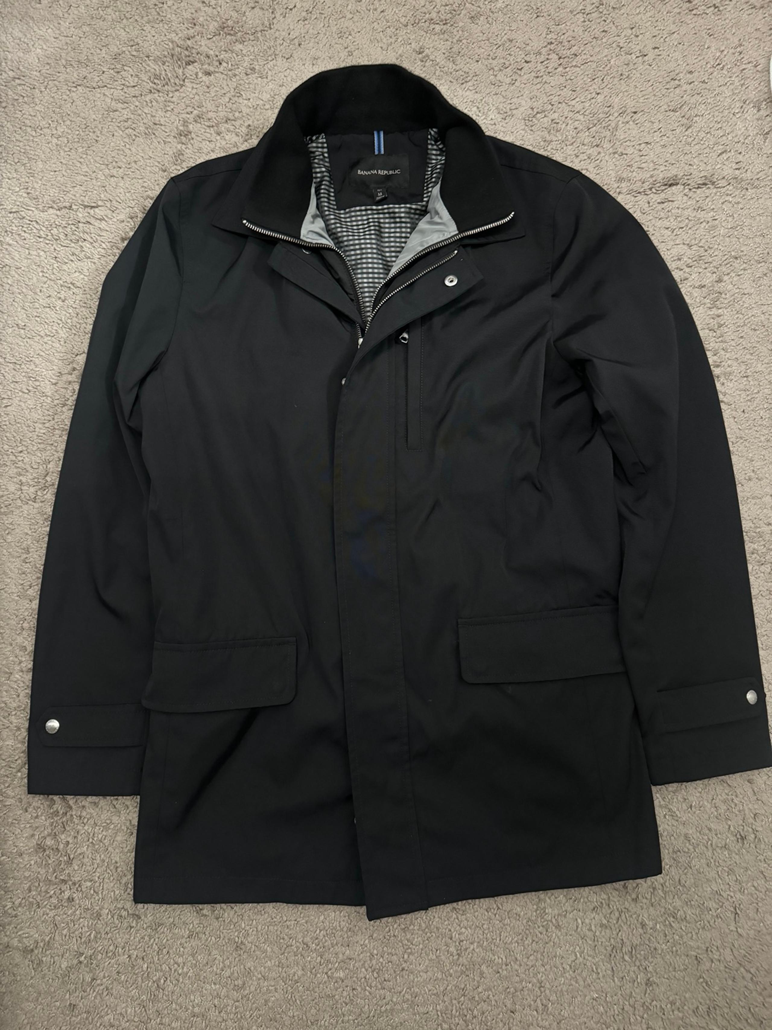 Banana Republic Medium Black Trench Coat
