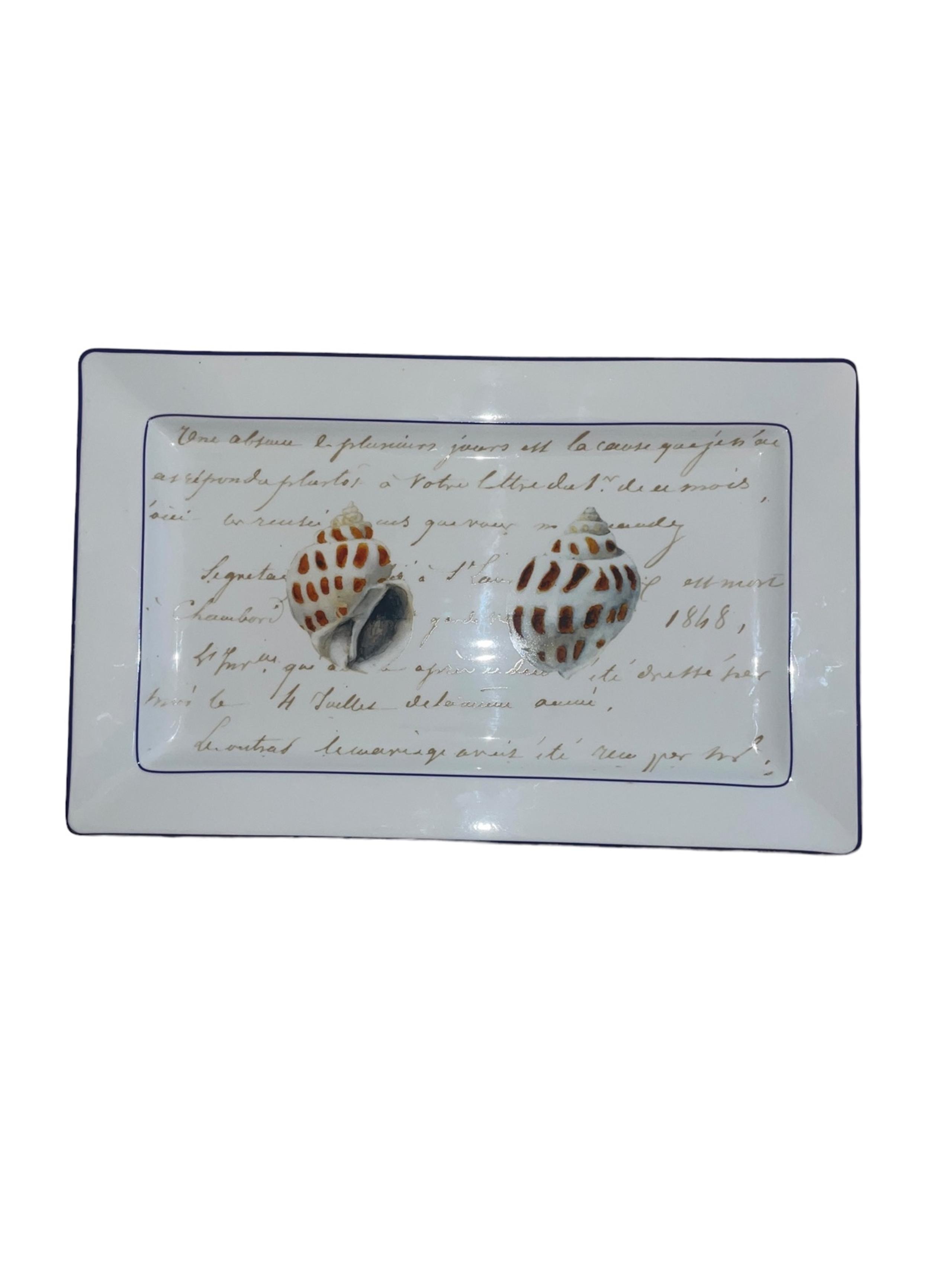 2009 Williams Sonoma La Mer Porcelain Shell Serving Platter Tray