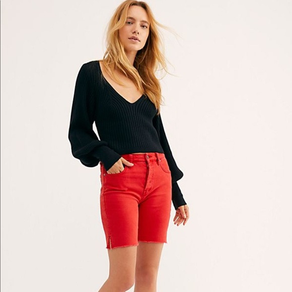 Free People Prosecco Black Sweater NWT