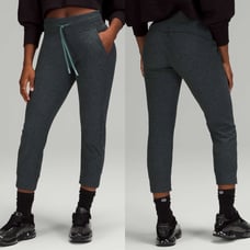 Lululemon Ready to Rulu Jogger Crop Sz 8 In Heathered Tidewater Teal / Black