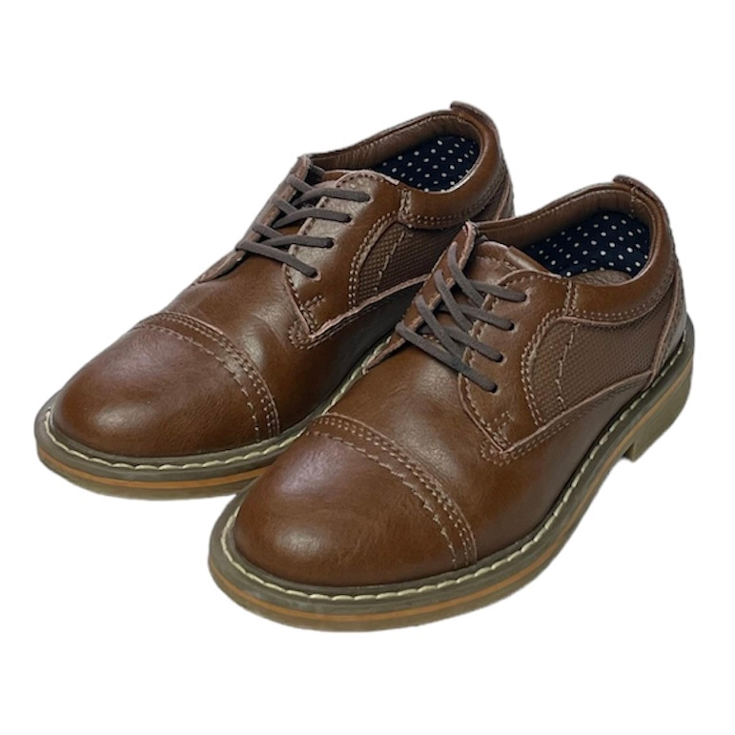 Steve Madden Toliverr Leather Oxford Shoes Cognac 9