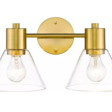Gold Bathroom Vanity Light Fixtures, 2 Light Bathroom Light Fixtures with White