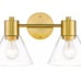 Gold Bathroom Vanity Light Fixtures, 2 Light Bathroom Light Fixtures with White