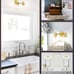 Gold Bathroom Vanity Light Fixtures, 2 Light Bathroom Light Fixtures with White