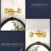 Gold Bathroom Vanity Light Fixtures, 2 Light Bathroom Light Fixtures with White