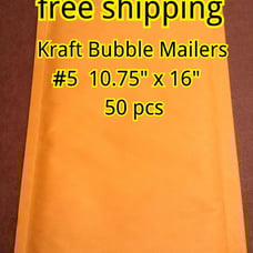 50 NEW Bags 10.75 x16 Kraft Bubble Mailers Adhesive Self-Sealing