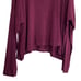 Bryn Walker Womens Knit Top Size XL Burgundy Draped Mock Neck Lagenlook Slouchy