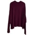 Bryn Walker Womens Knit Top Size XL Burgundy Draped Mock Neck Lagenlook Slouchy