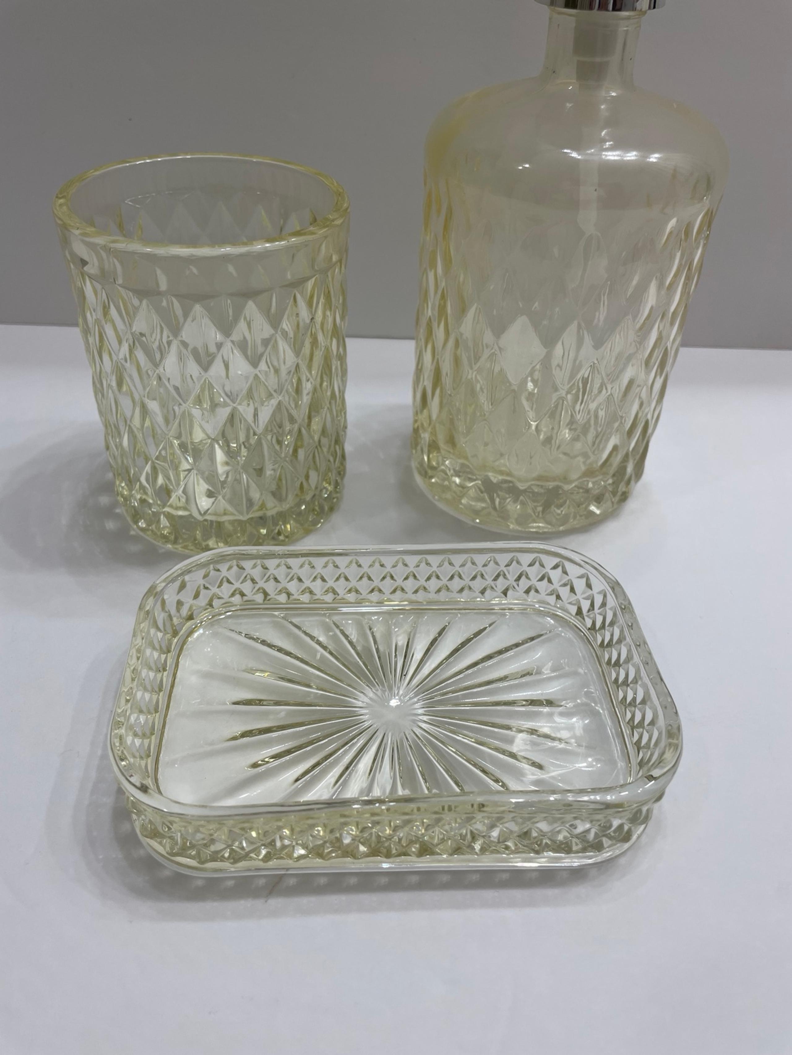 Yellow VCNY bathroom accessories set