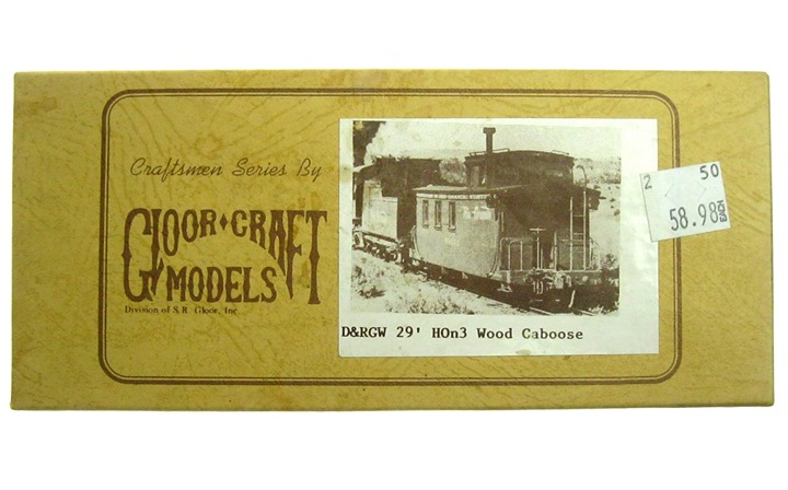 Vintage Gloor Craft HO/HOn3 Scale D&RGW 29' Wood Sheathed Caboose Kit New w/Box