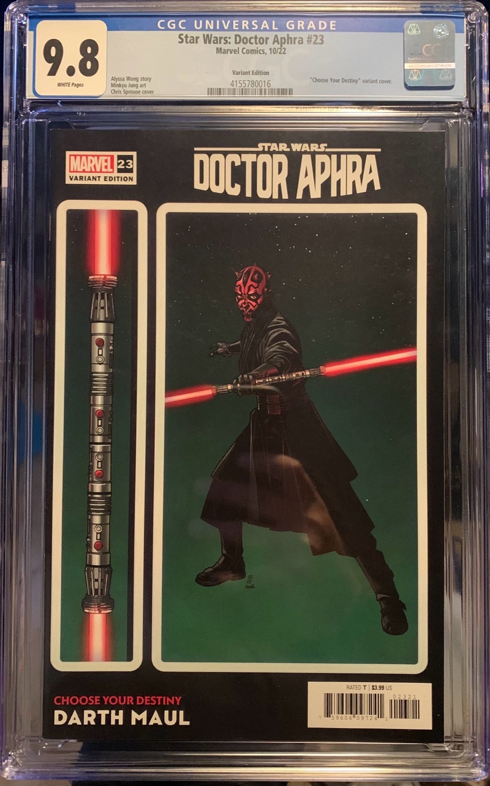 Star Wars Doctor Aphra #23 (2022 Marvel Comics) 2Chris Sprouse Variant CGC 9.8