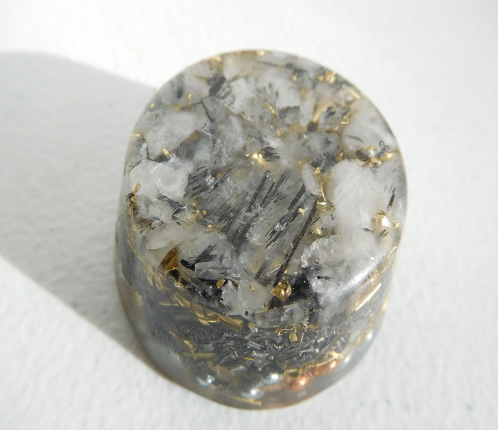 Black Rutile Quartz Small Tower Buster