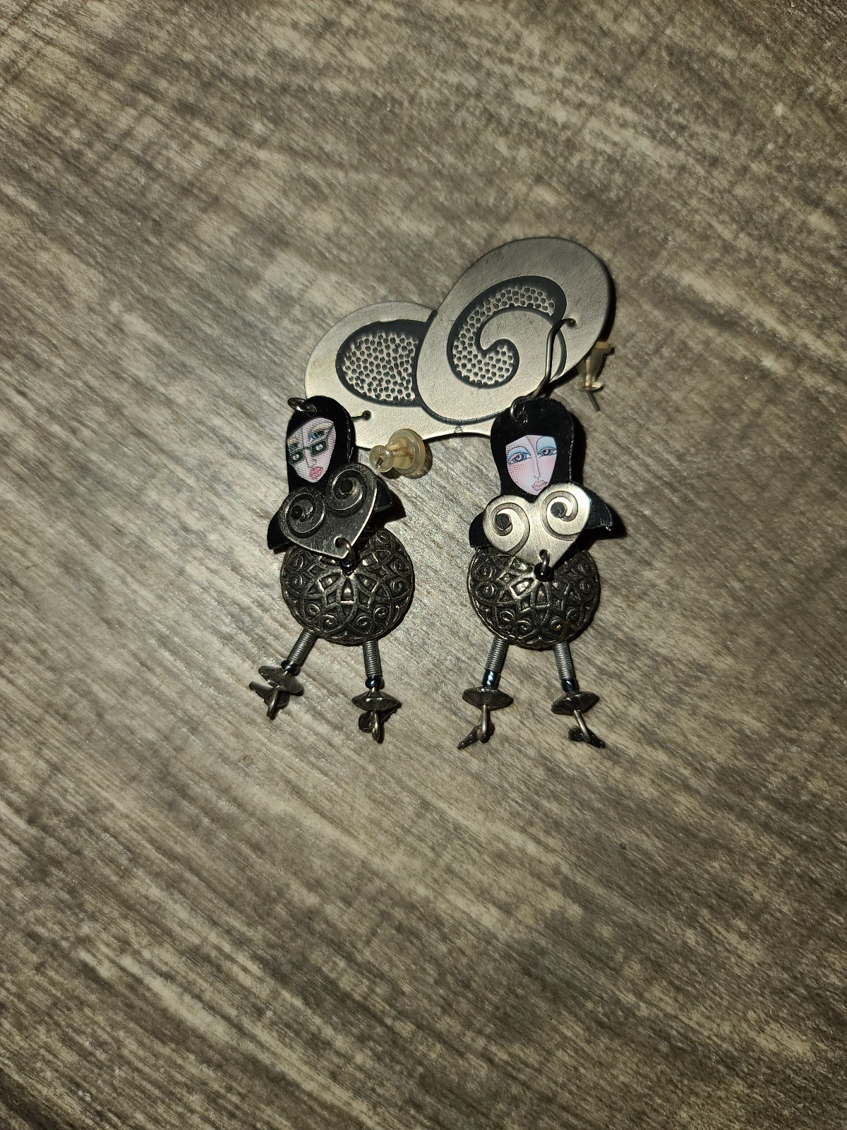 Kimberly Wilcox For Silvestri Whimsical 80s earrings