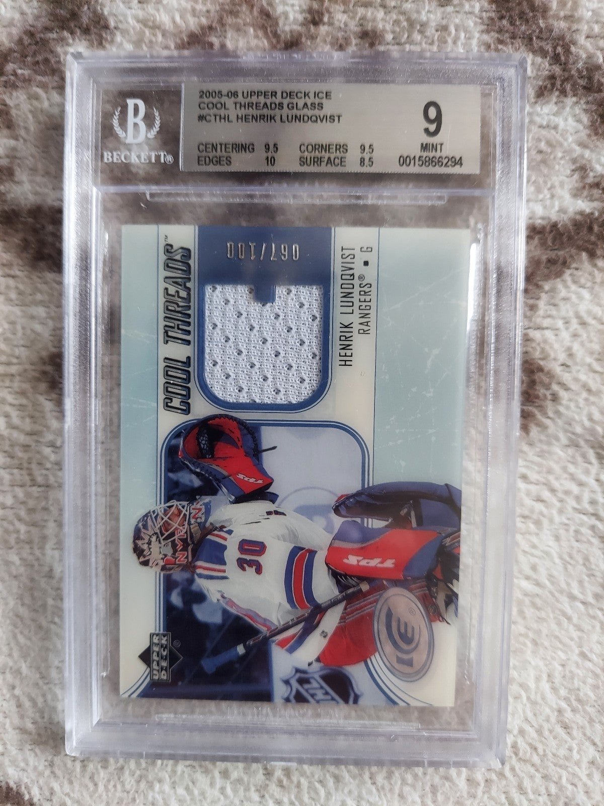 2005 Henrik Lundqvist Ice Cool Threads Glass