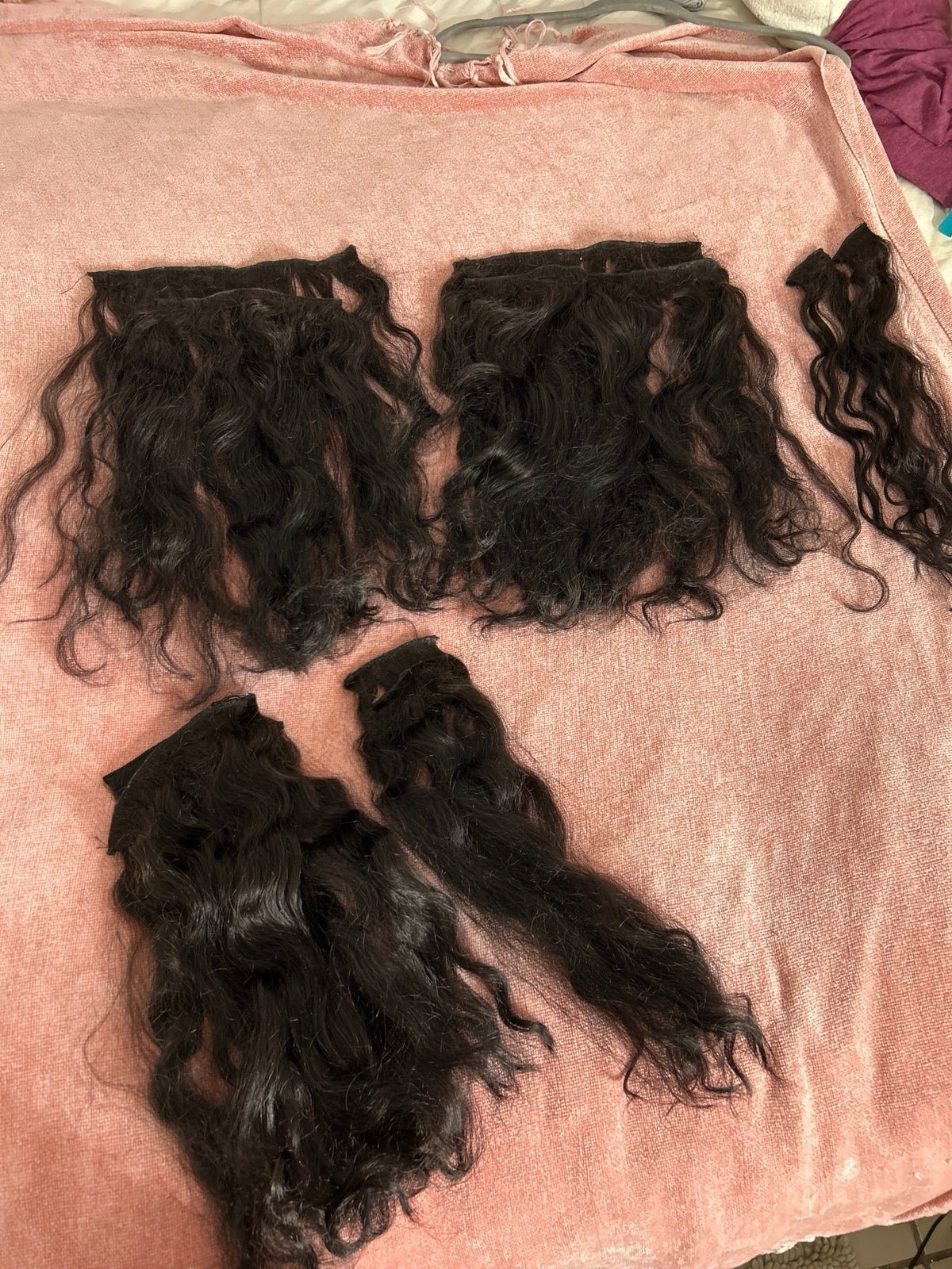 100% human wavy hair