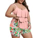 Women Plus Size Tankini Swimsuits Tummy Control Two Piece Bathing Suit Ruffled