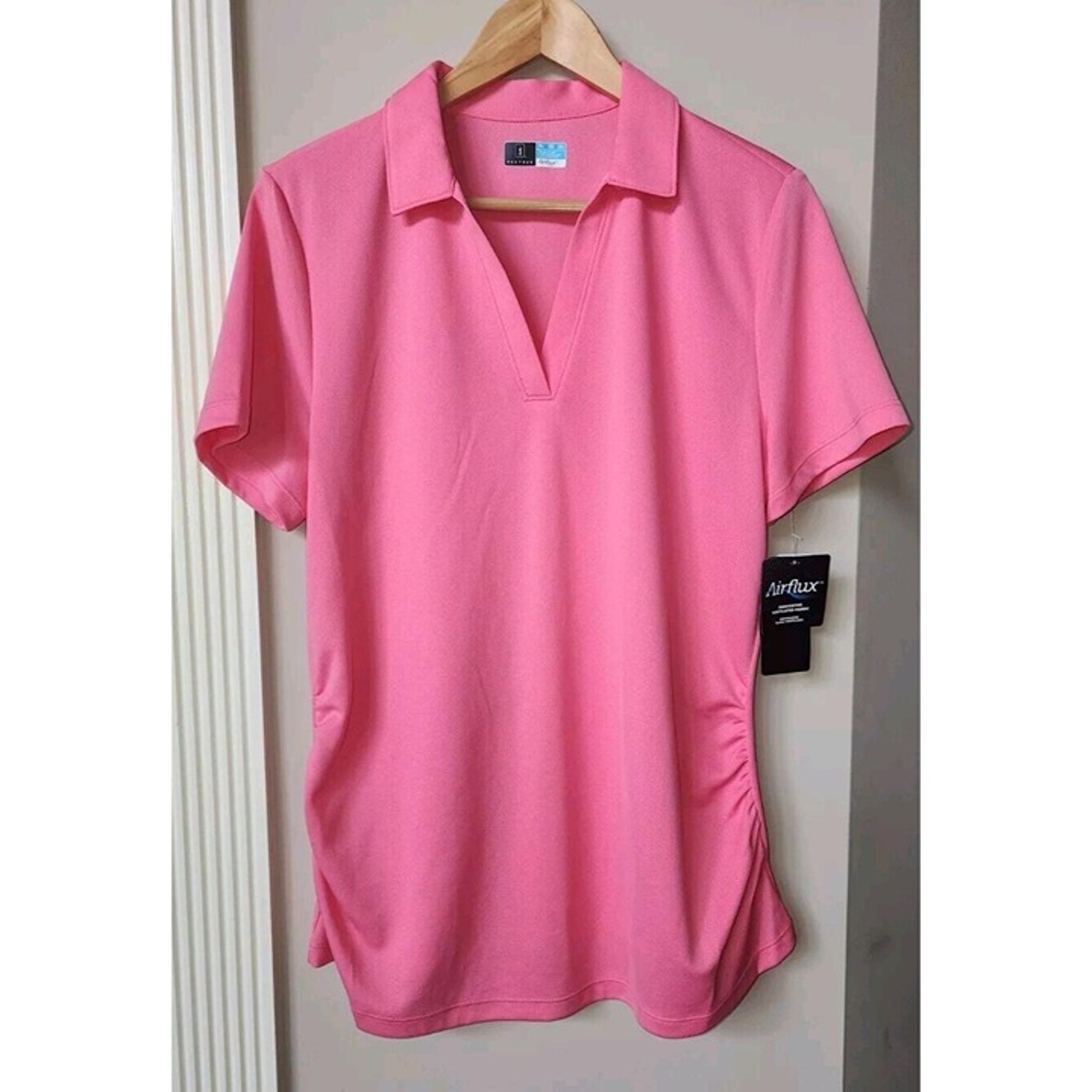 PGA Tour Shirt Womens Size XL pink New NWT Airflux Golf Polo Sun Protection