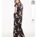 Ingrid & Isabel Adjustable Waist Maternity Jumpsuit Black Floral Size XS NWT